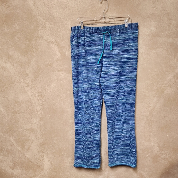 Karen Neuburger Live Love Lounge Blue Heather Striped Pajama Pants Size XL - Picture 2 of 9